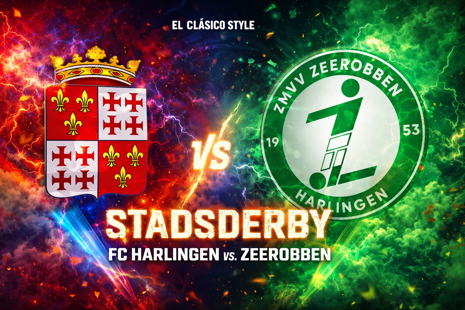 El Clásico tussen Zeerobben JO19-2 en fc Harlingen JO19-1