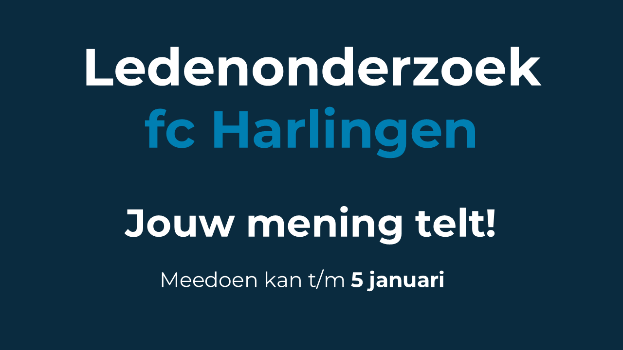 Ledenonderzoek fc Harlingen van start