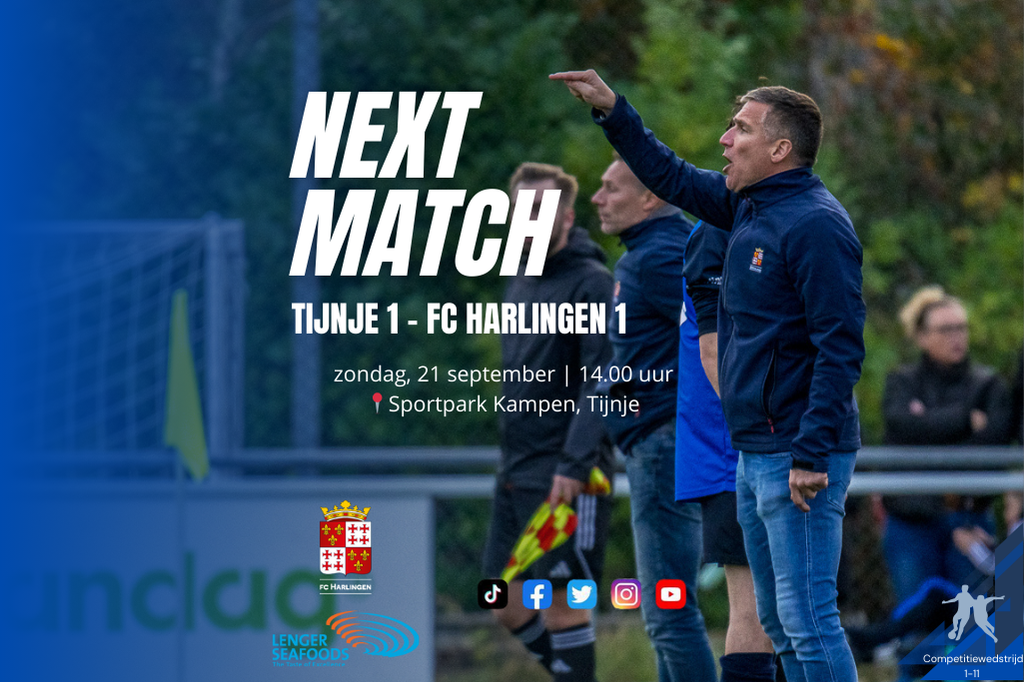 Fc Harlingen 1 trapt competitie af in Tijnje