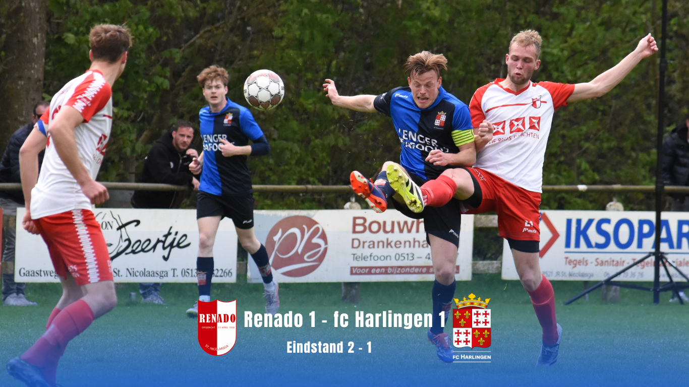 Dure fout beslist topper tussen Renado en fc Harlingen