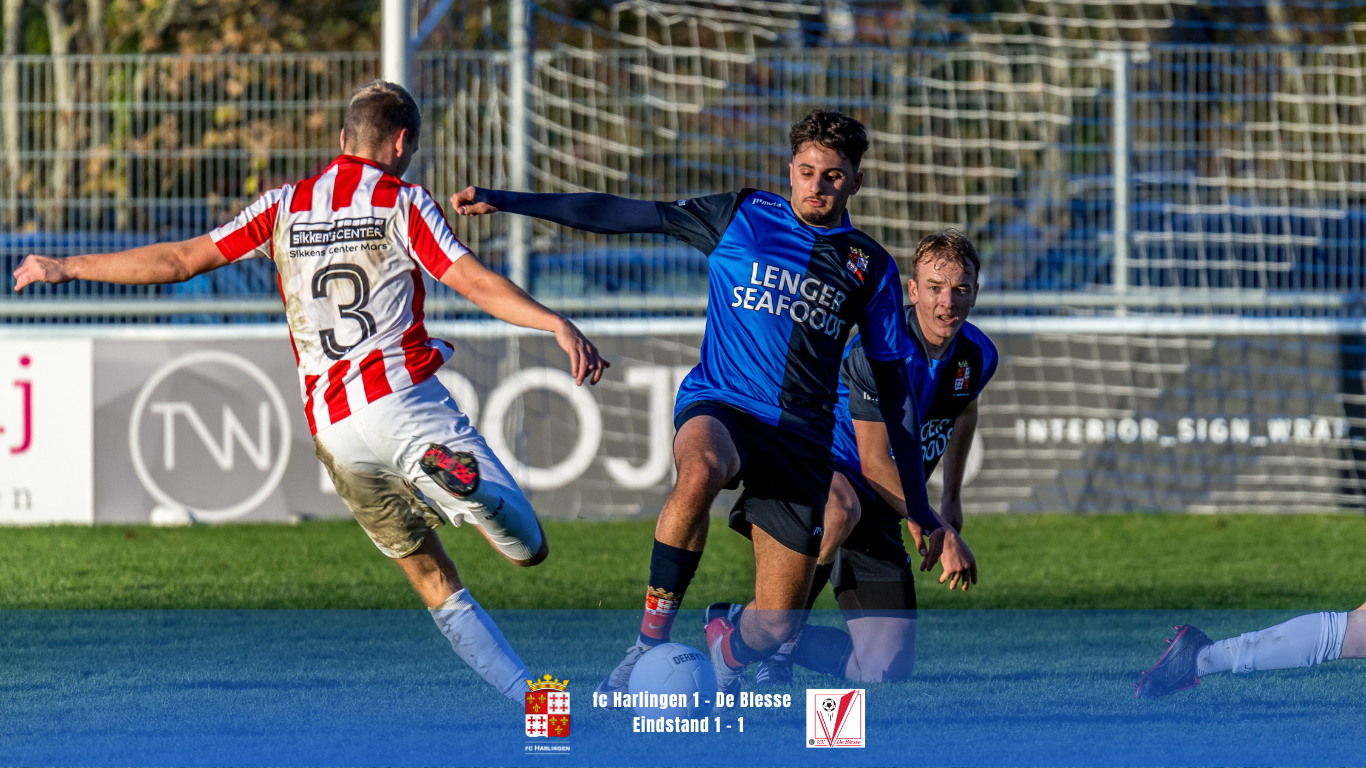 Fc Harlingen en De Blesse houden elkaar in evenwicht