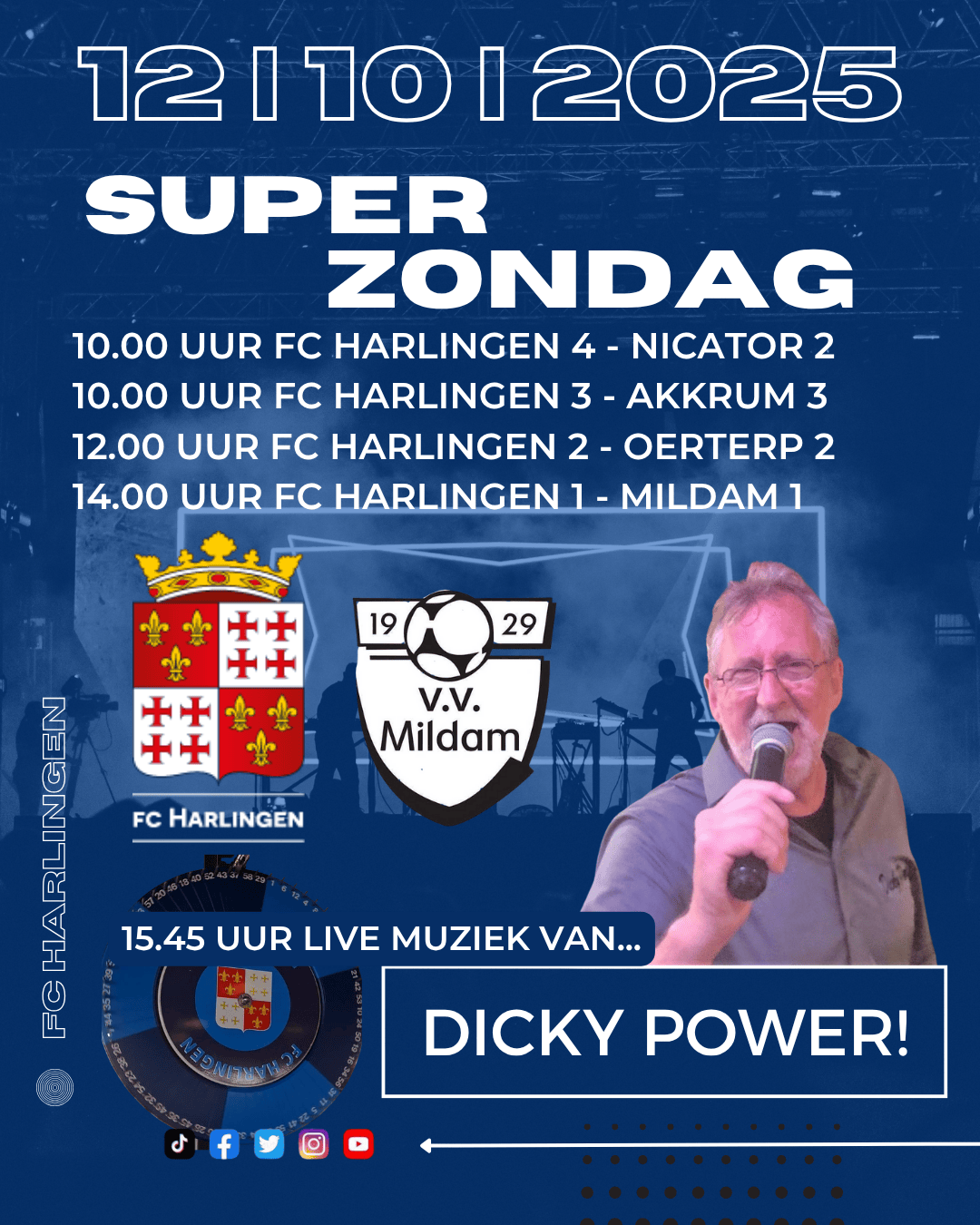 Fc Harlingen ontvangt koploper Mildam op Super Zondag