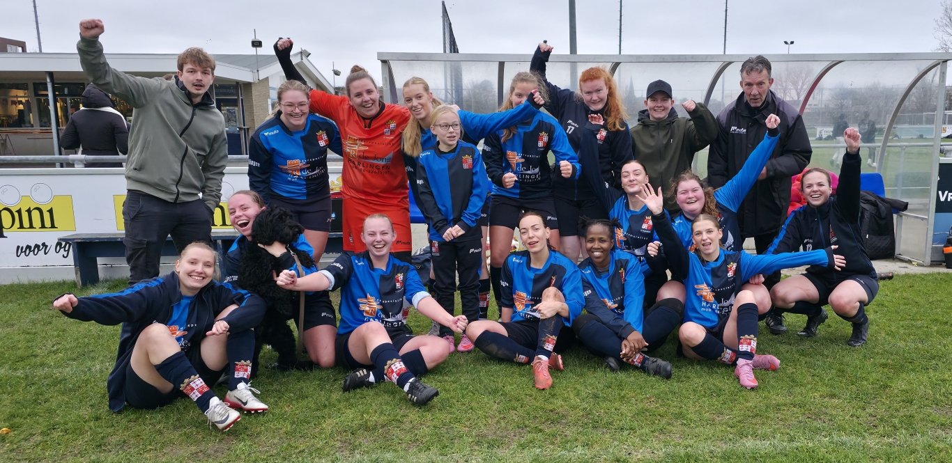 fc Harlingen VR1 met volle buit de winterstop in