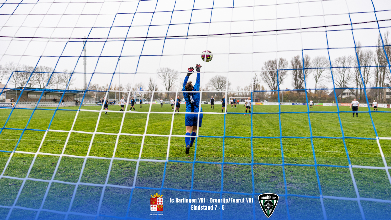 fc Harlingen VR1 wint doelpuntrijk spektakel tegen Dronrijp/Foarút