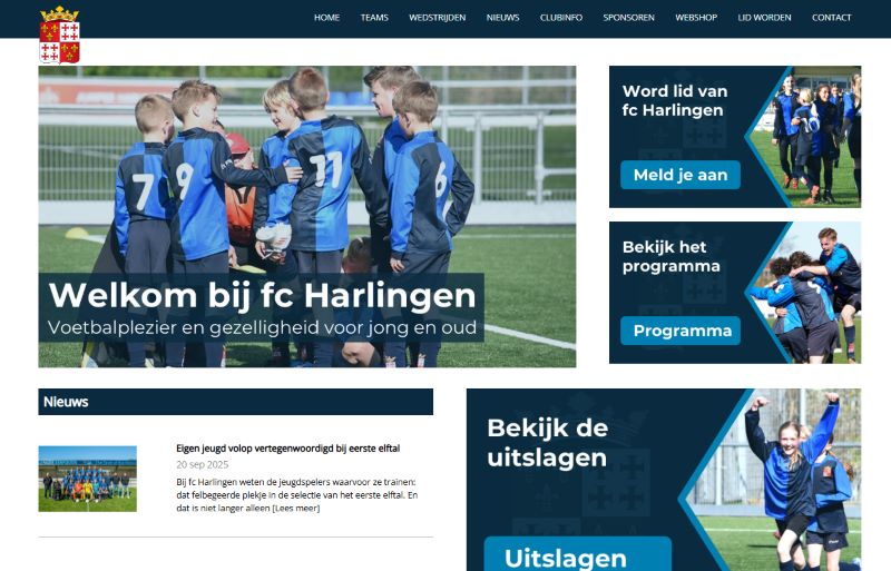 Nieuwe website fc Harlingen